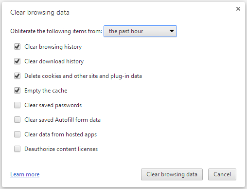 How to clear browsing history and cookies