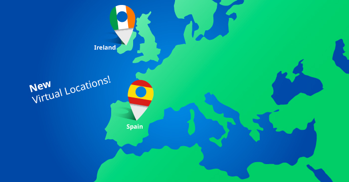 New Hotspot Shield Virtual Locations in Spain and Ireland