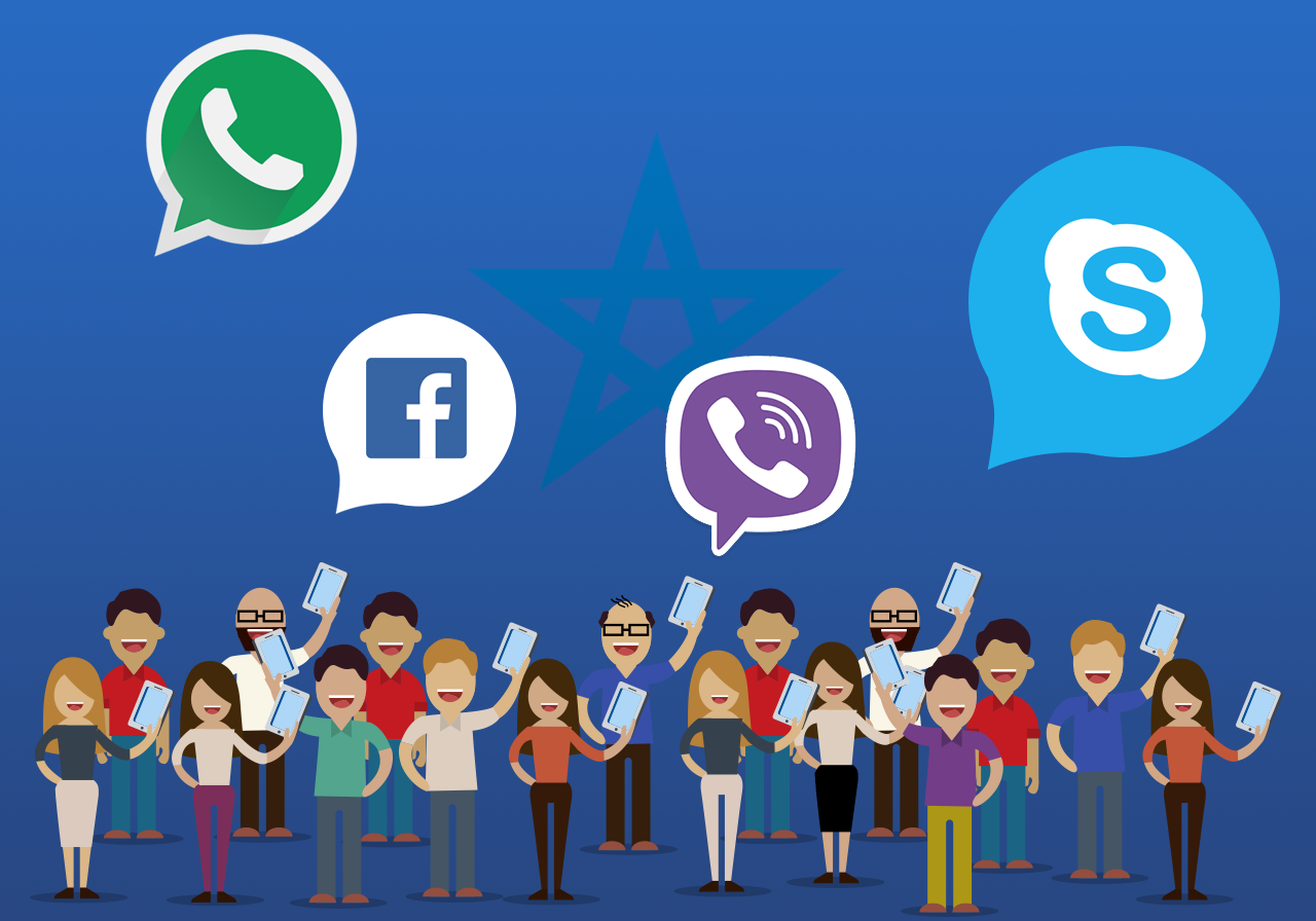 Access Whatsapp, Viber and Skype in Morocco